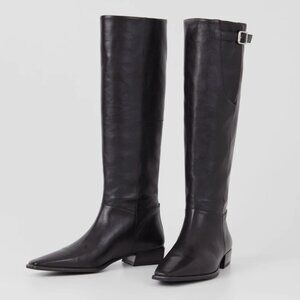 Vagabond Shoemakers Nella Leather Tall Over Knee Pull-On Boots Black US 8